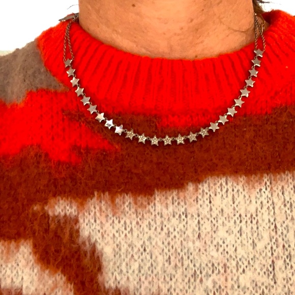 Ela Rae Oxidized Sterling Silver Star Diamond Necklace - Picture 3 of 6